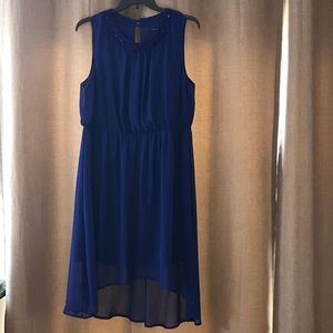 Pretty blue high low beaded dress